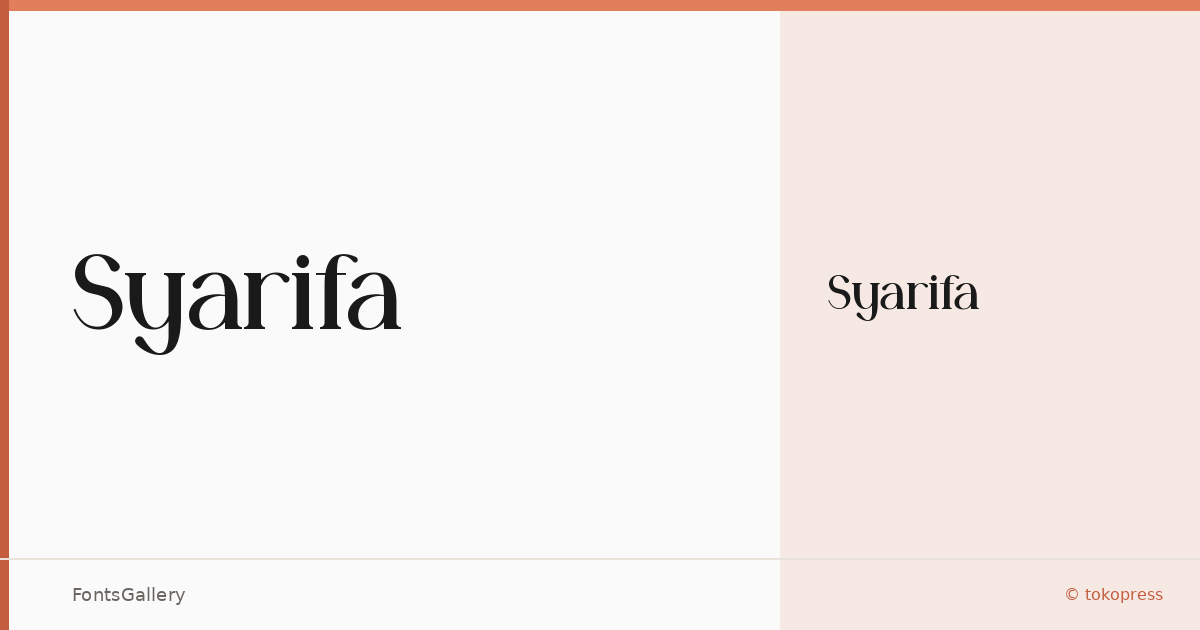 Syarifa font family banner