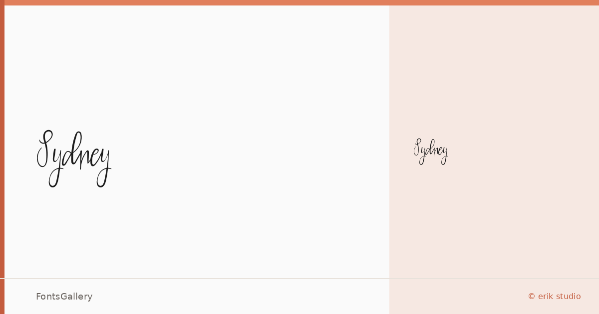 Sydney font family banner