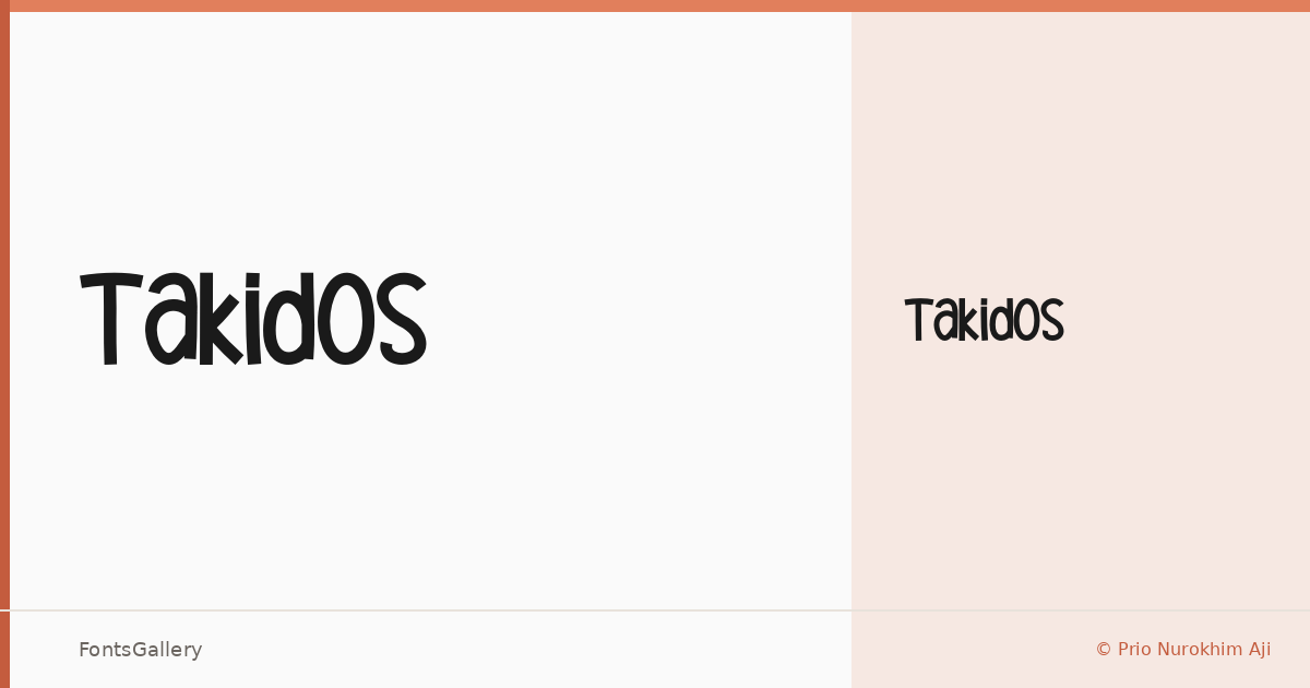 Takidos font family banner