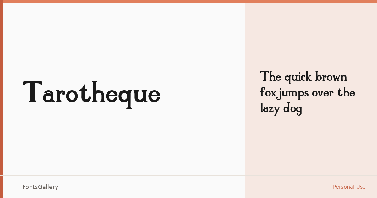 Tarotheque font family banner