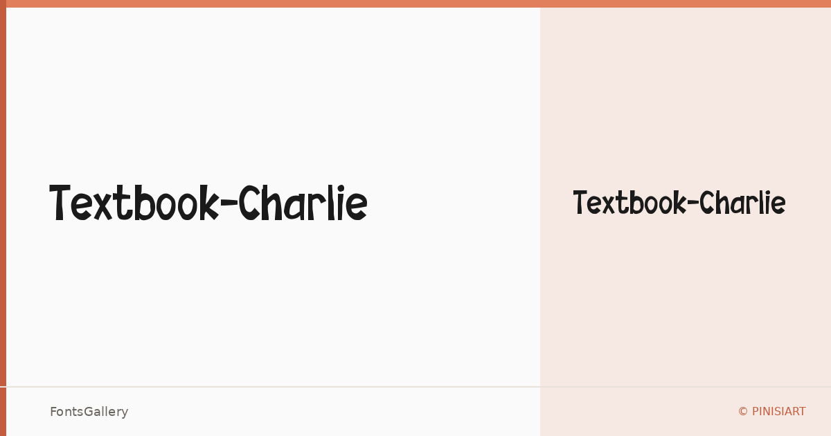 Textbook-Charlie font family banner