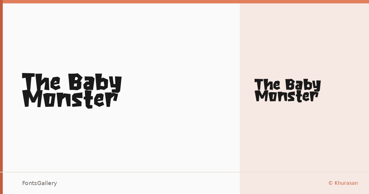 The Baby Monster font family banner
