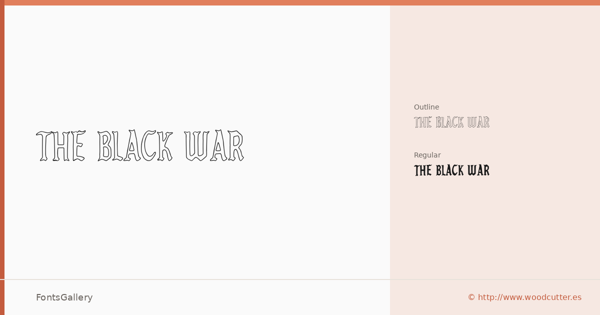 The Black War font family banner