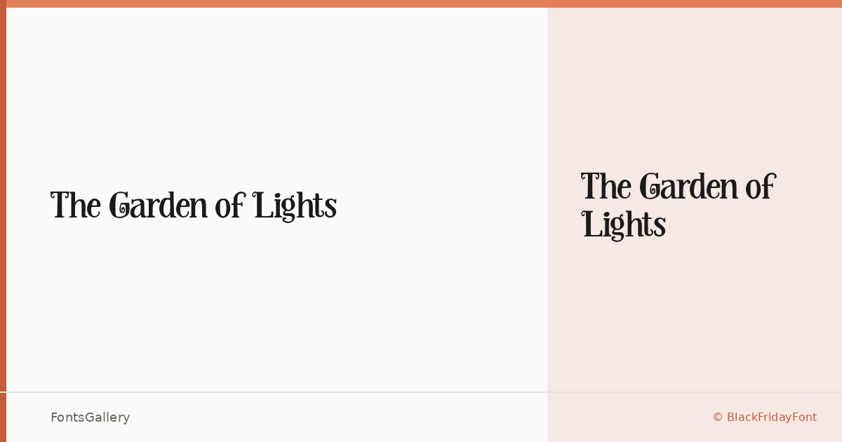 The Garden of Lights font family banner