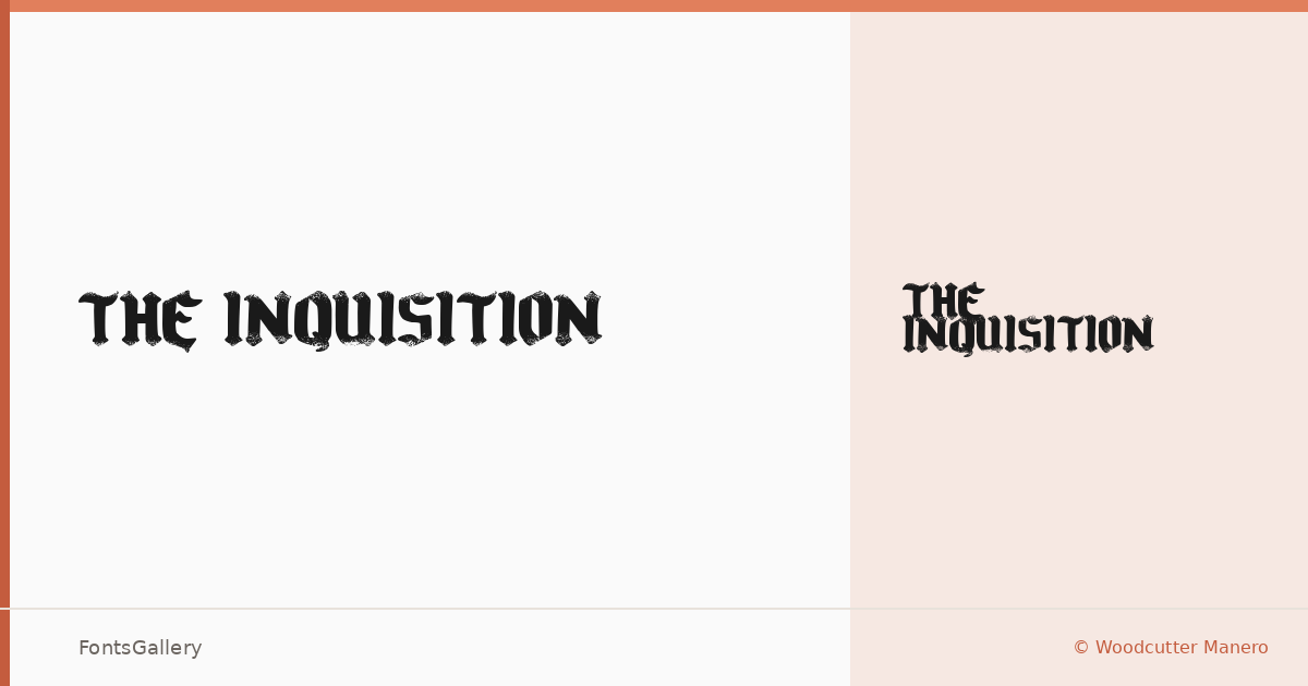 The Inquisition font family banner