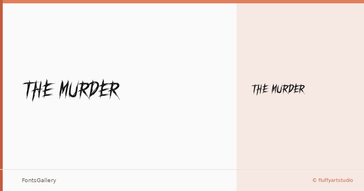 THE MURDER font family banner