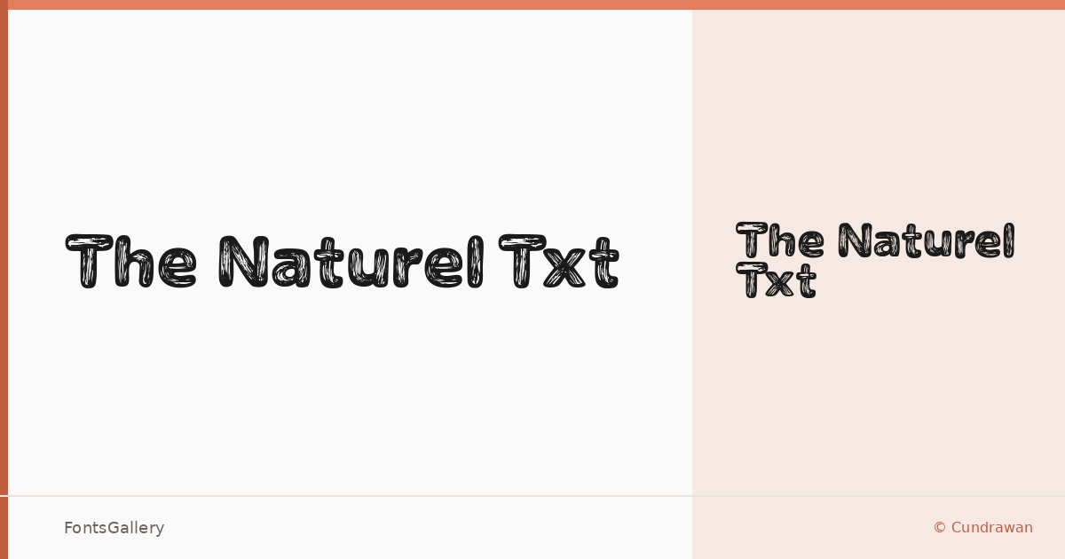 The Naturel Txt font family banner