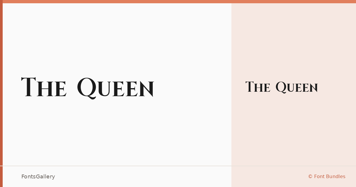 The Queen font family banner