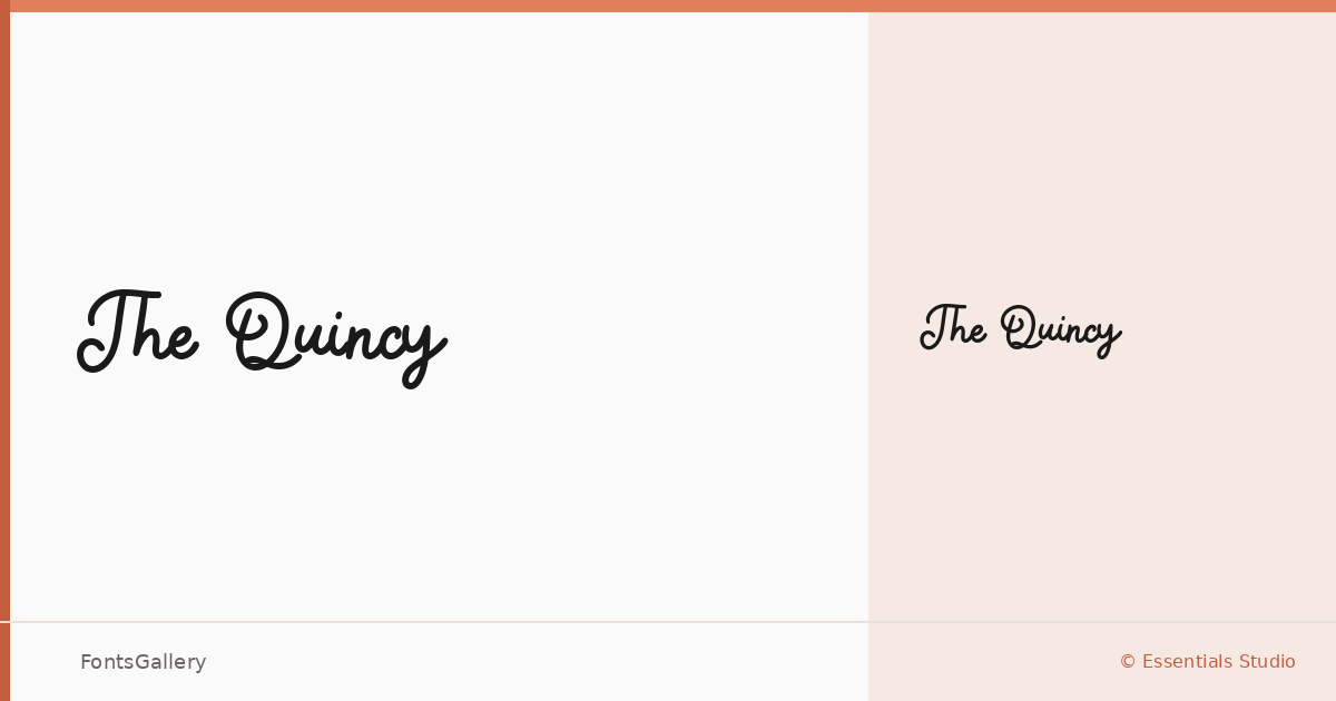 The Quincy font family banner