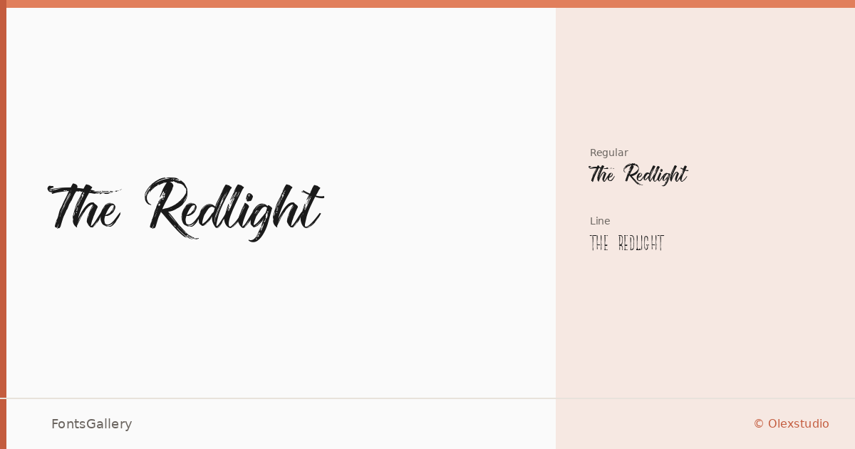 The Redlight font family banner