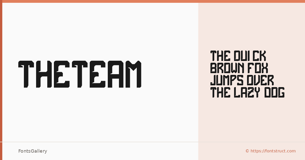 theTeam font family banner