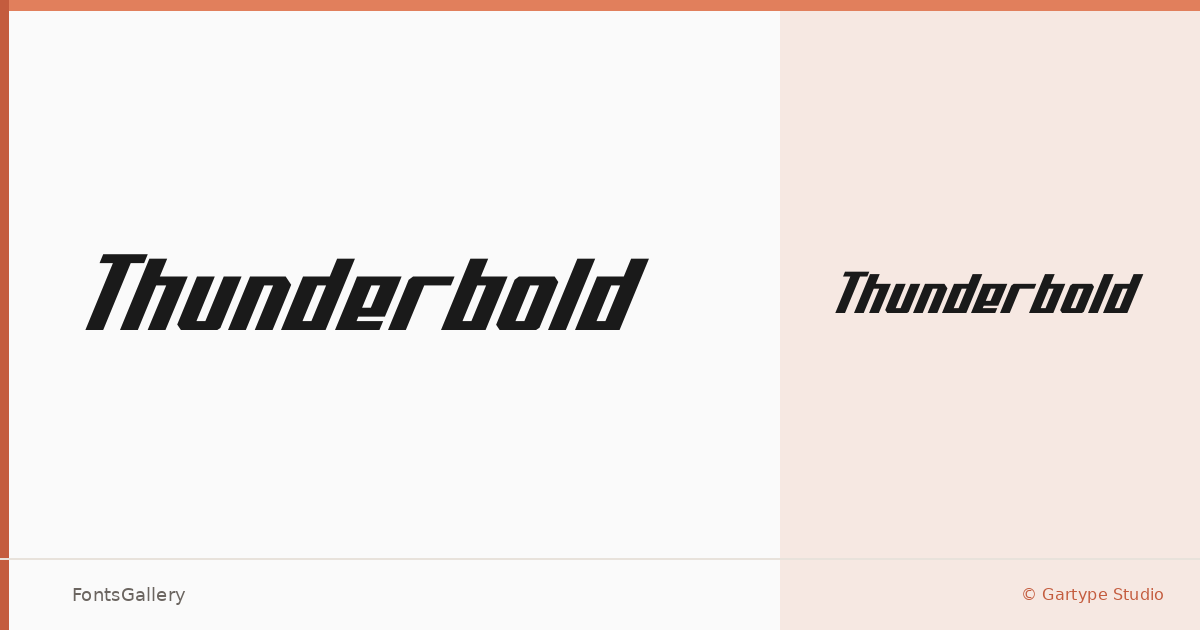 Thunderbold font family banner