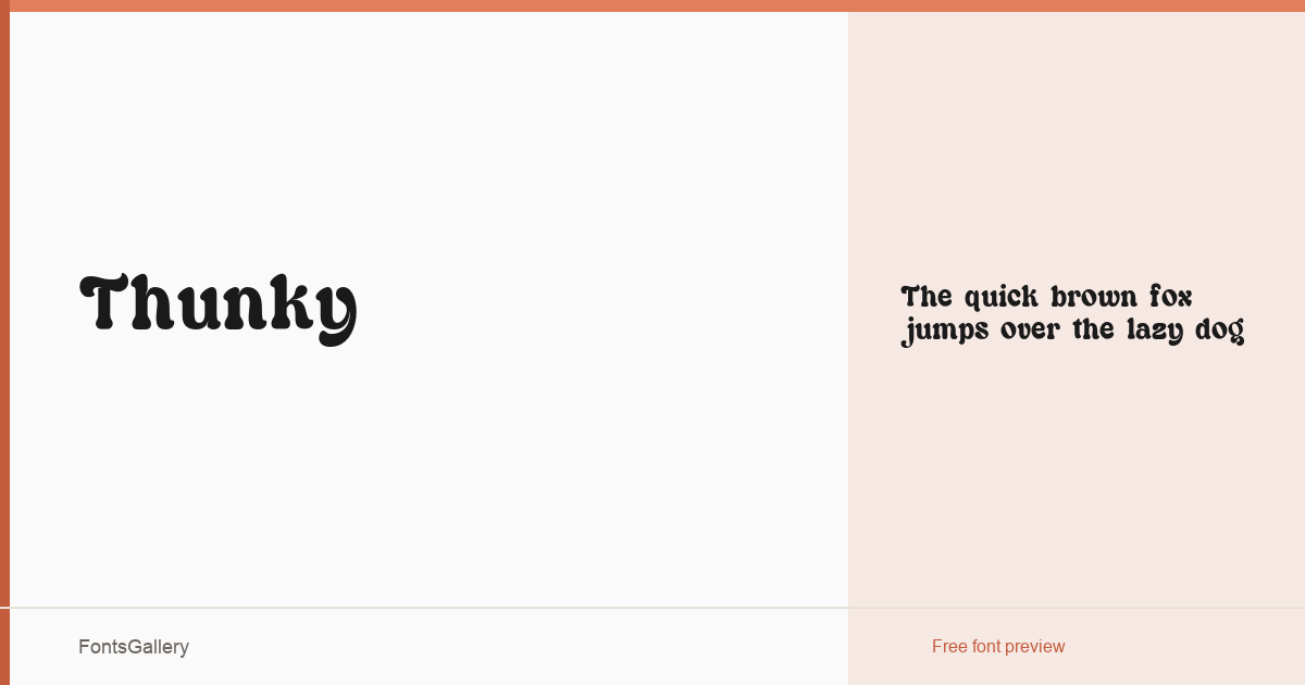 Thunky font family banner