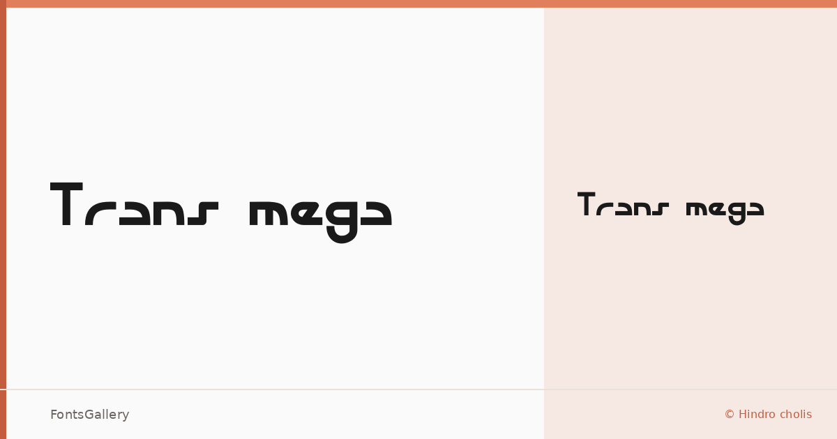 Trans mega font family banner