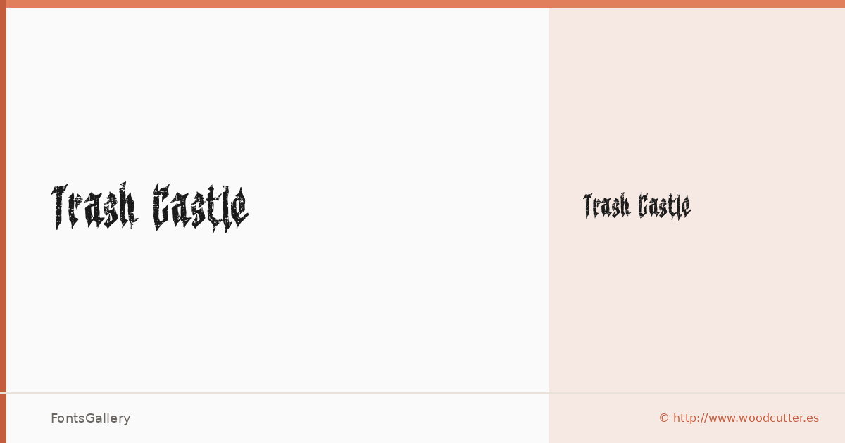 Trash Castle font family banner