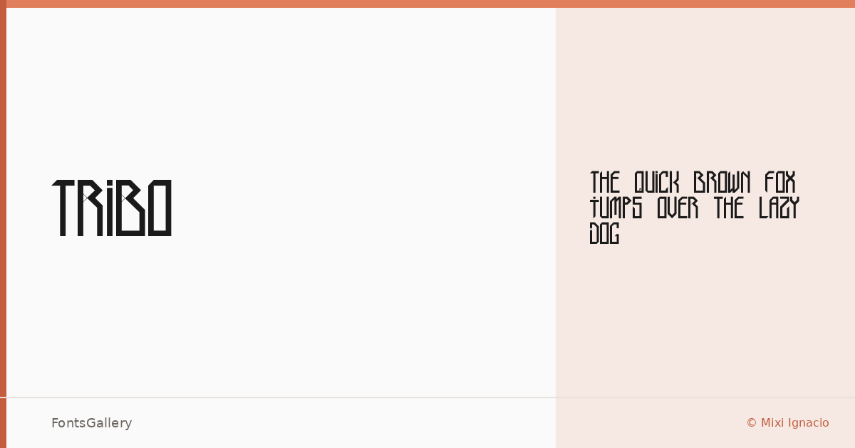 Tribo font family banner