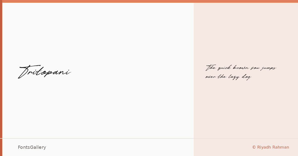 Tritopani font family banner