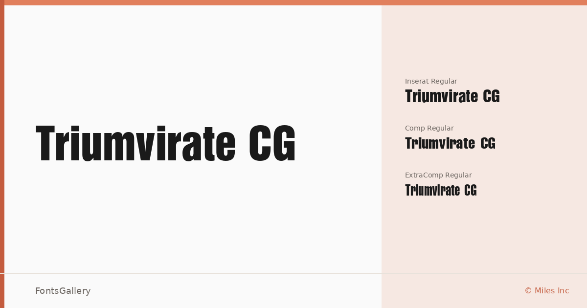 Triumvirate CG font family banner