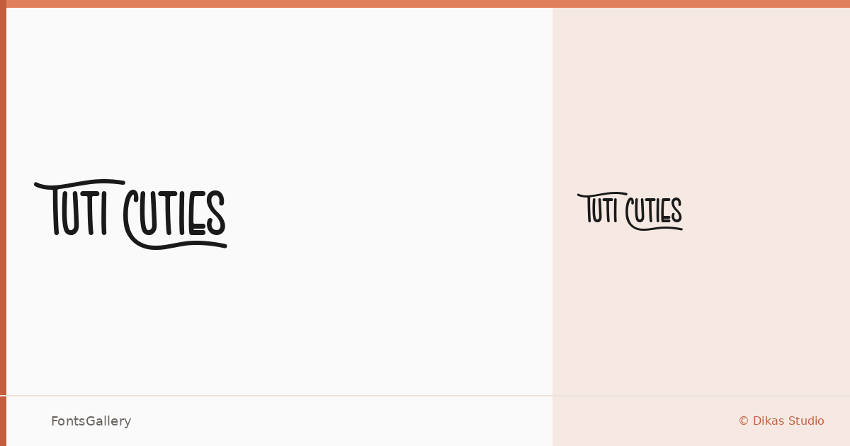 Tuti Cuties font family banner