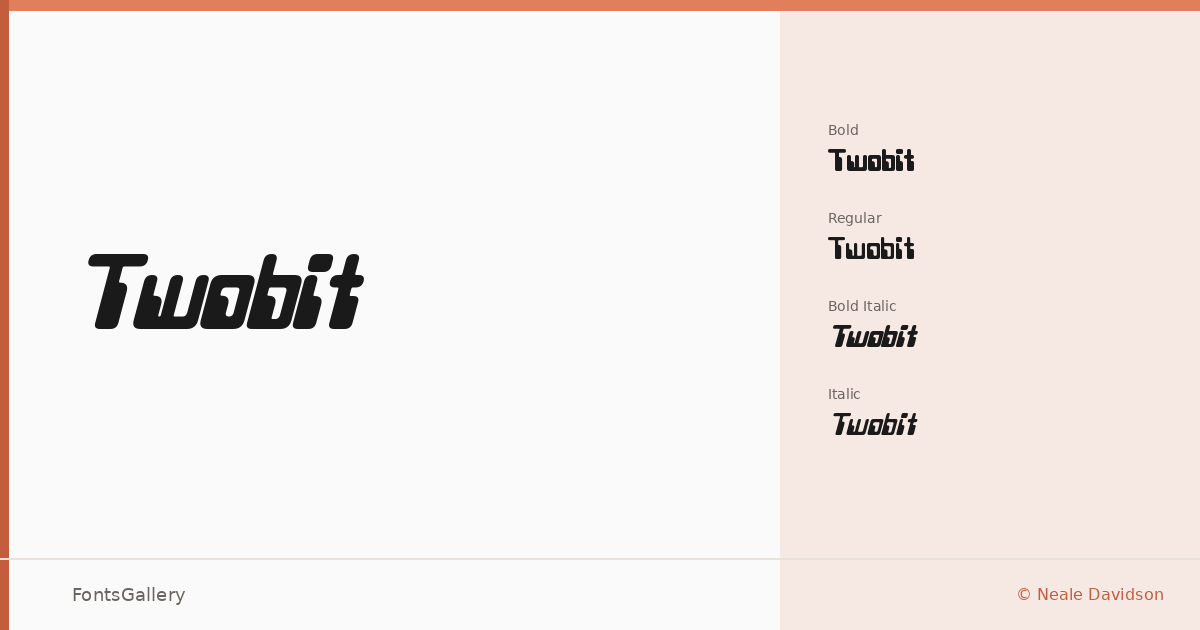 Twobit font family banner