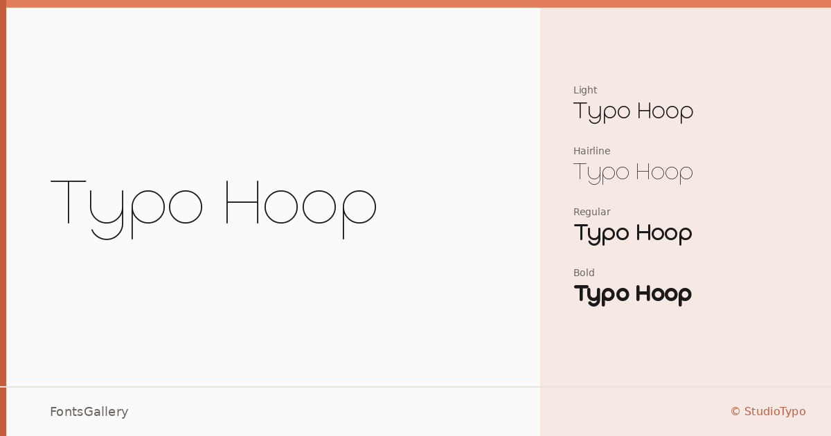 Typo Hoop font family banner