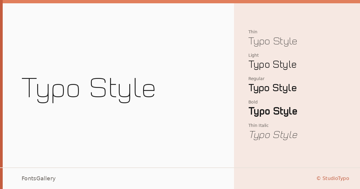 Typo Style font family banner