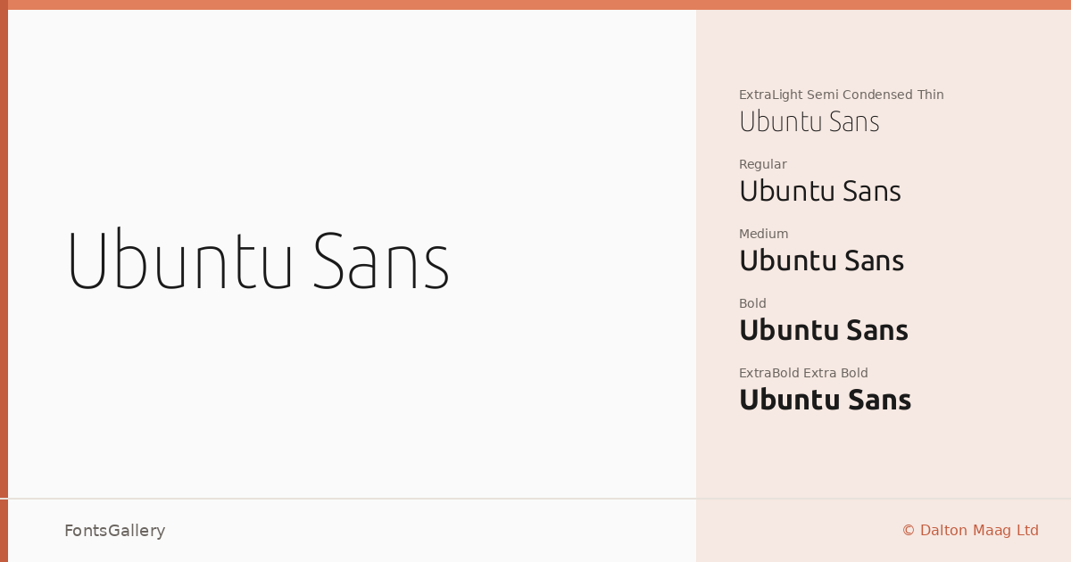 Ubuntu Sans font family banner