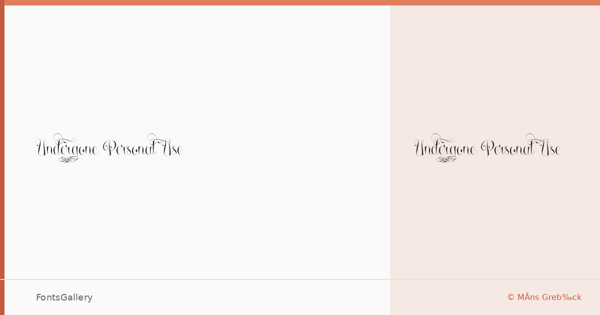 Undergone Personal Use font family banner