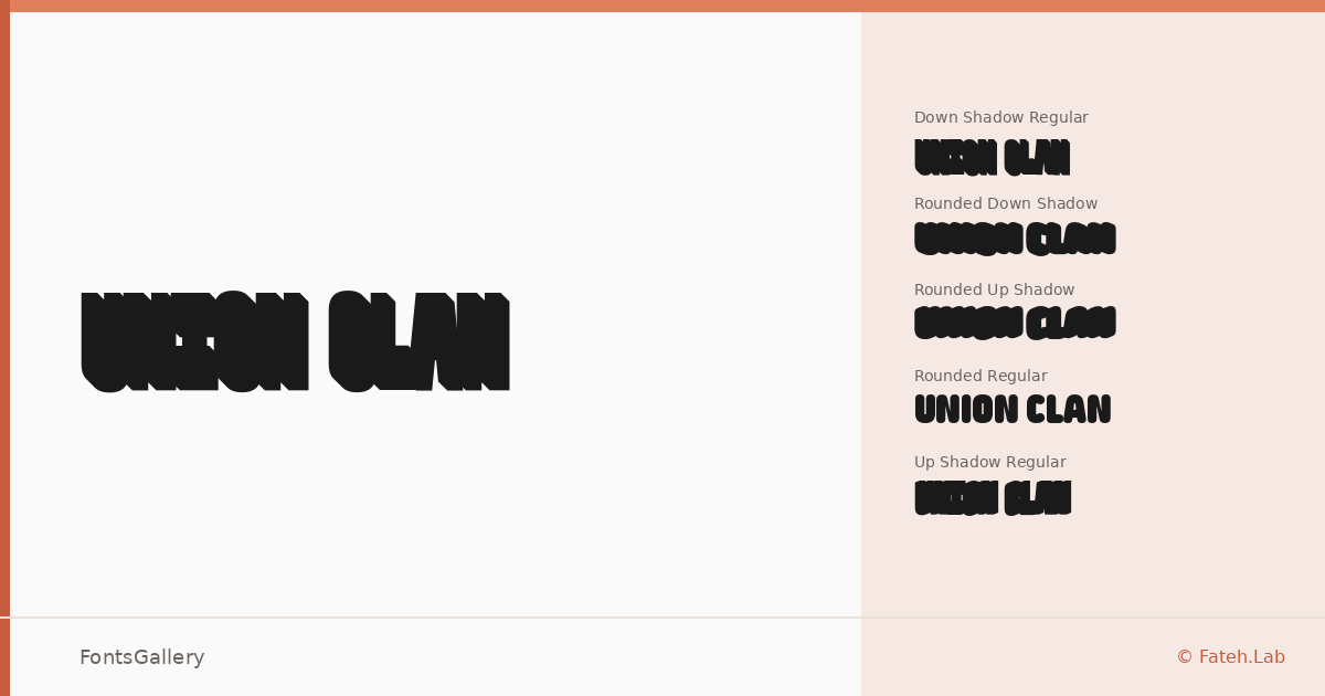 Union Clan font family banner