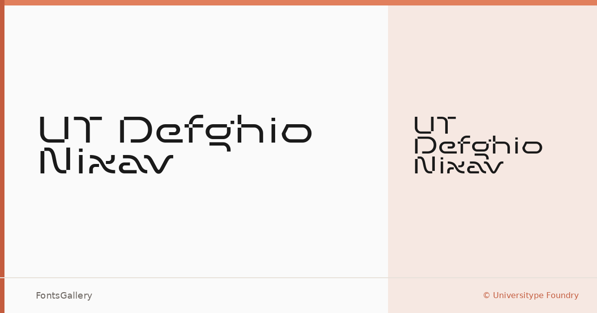 UT Defghio Nixav font family banner