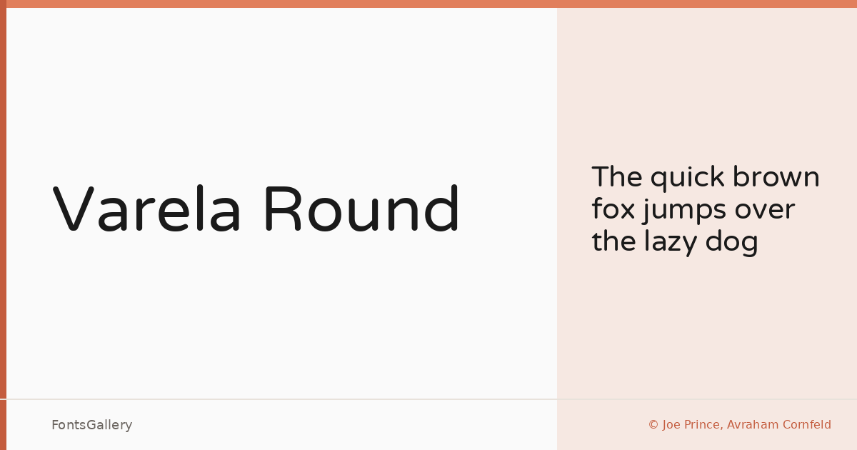 Varela Round font family banner