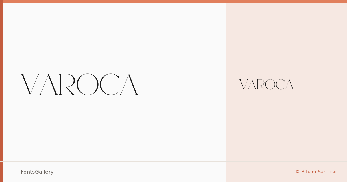 Varoca font family banner