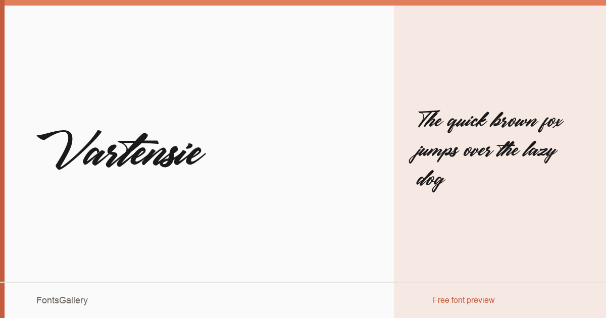 Vartensie font family banner