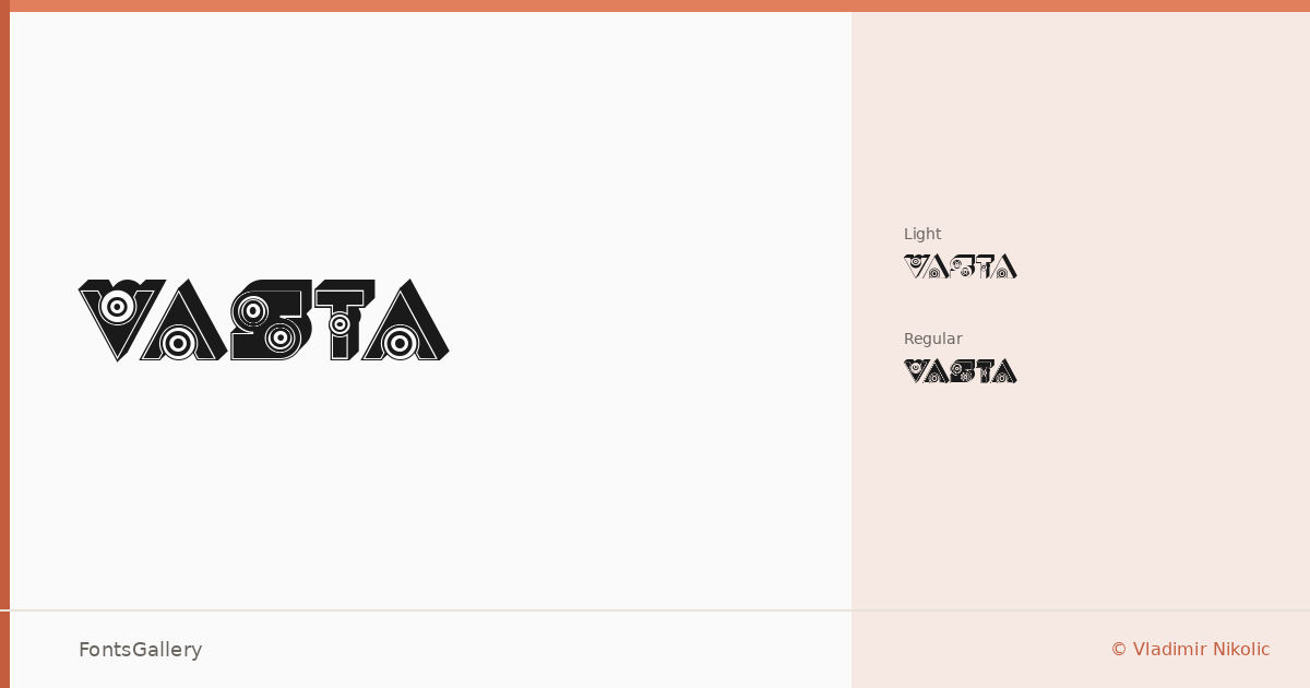 Vasta font family banner