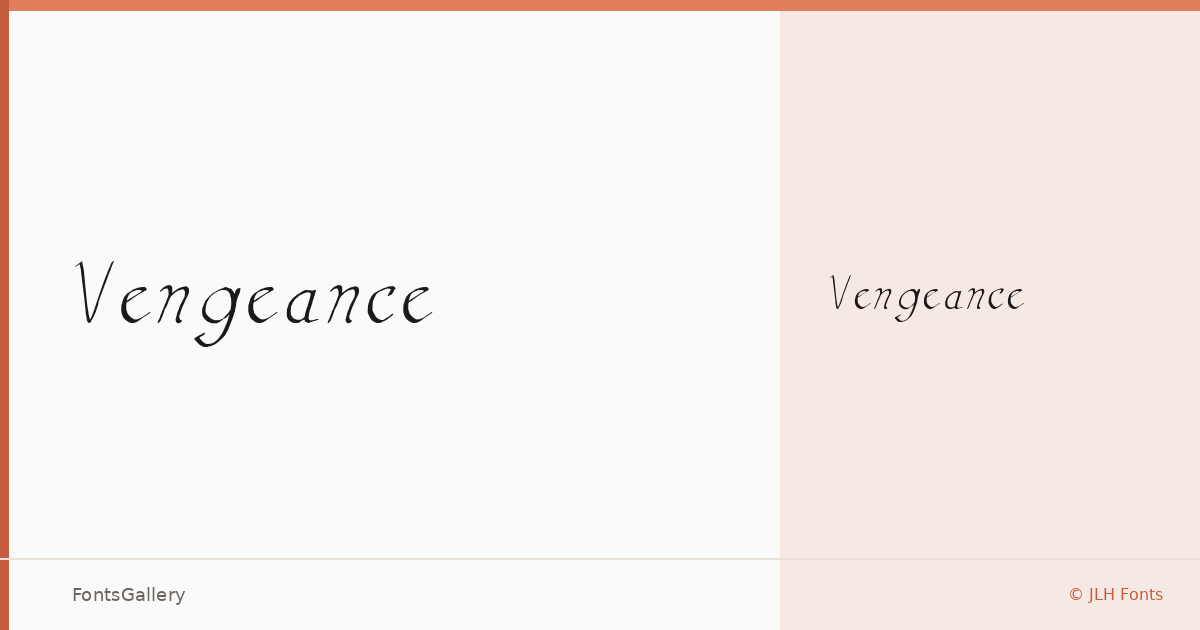 Vengeance font family banner