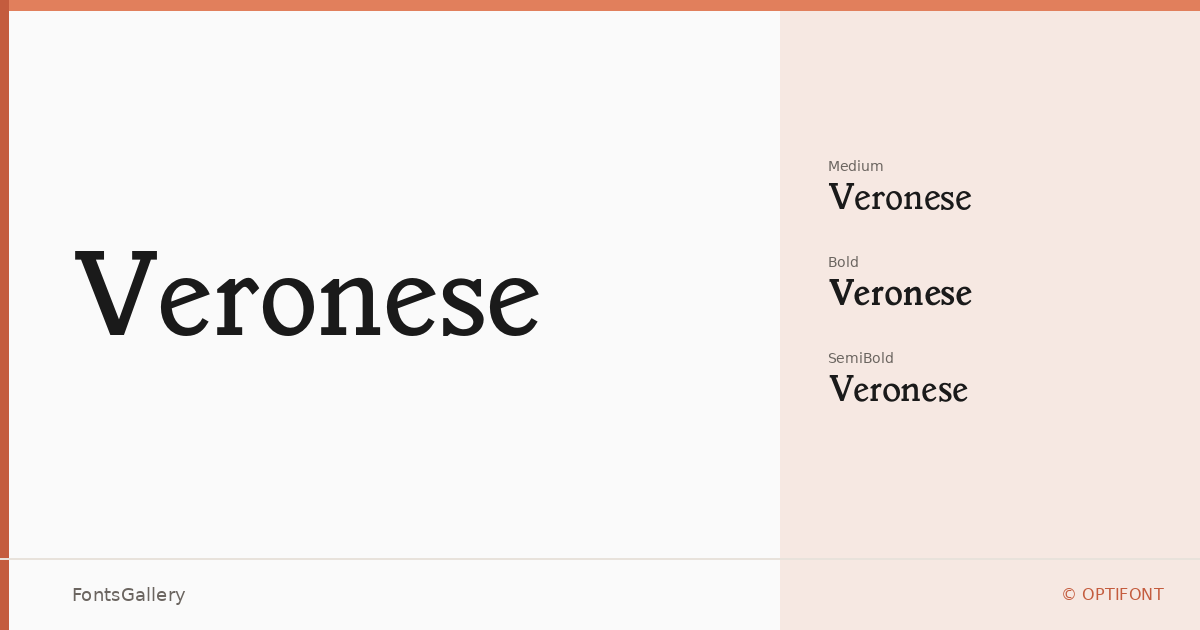 Veronese font family banner