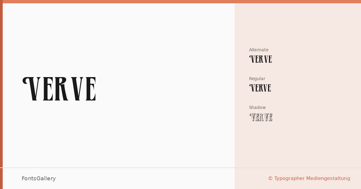 Verve font family banner