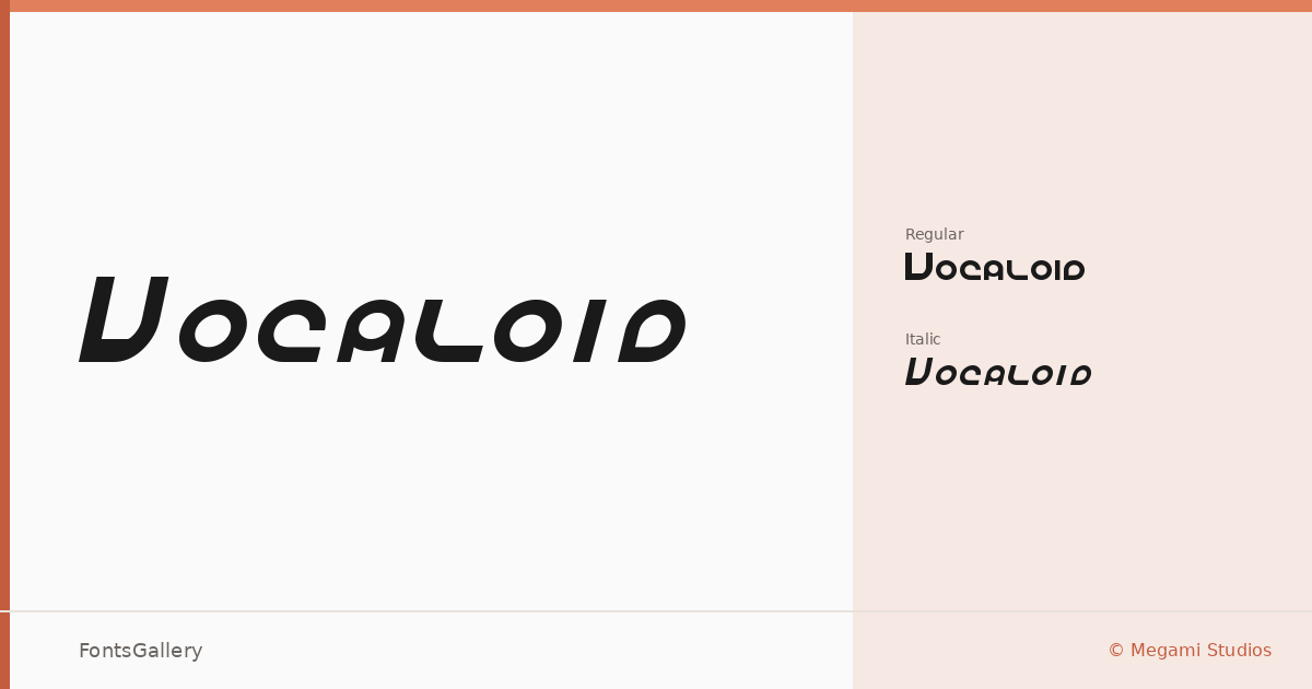 Vocaloid font family banner