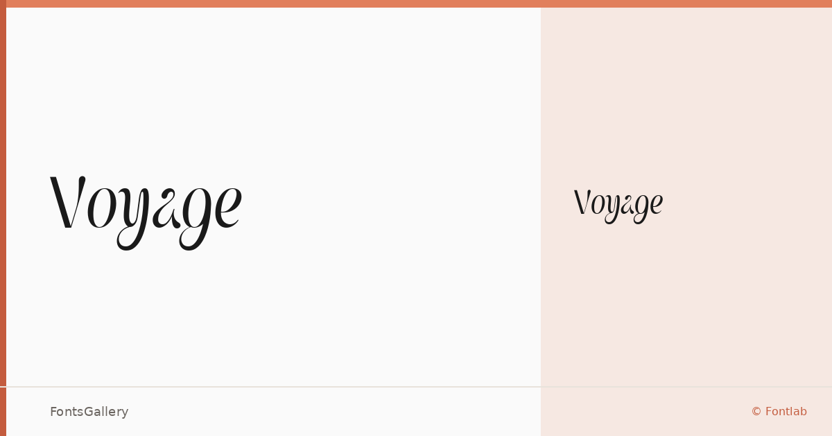 Voyage font family banner