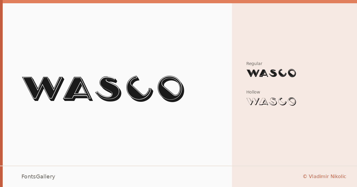 Wasco font family banner