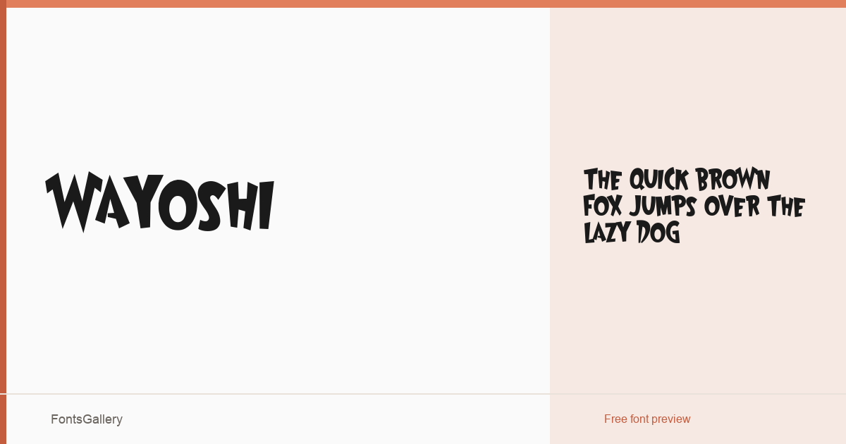 Wayoshi font family banner
