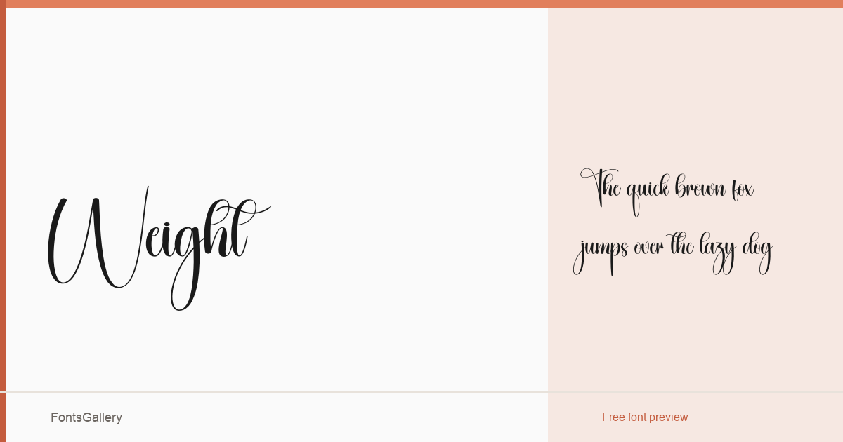 Weight font family banner