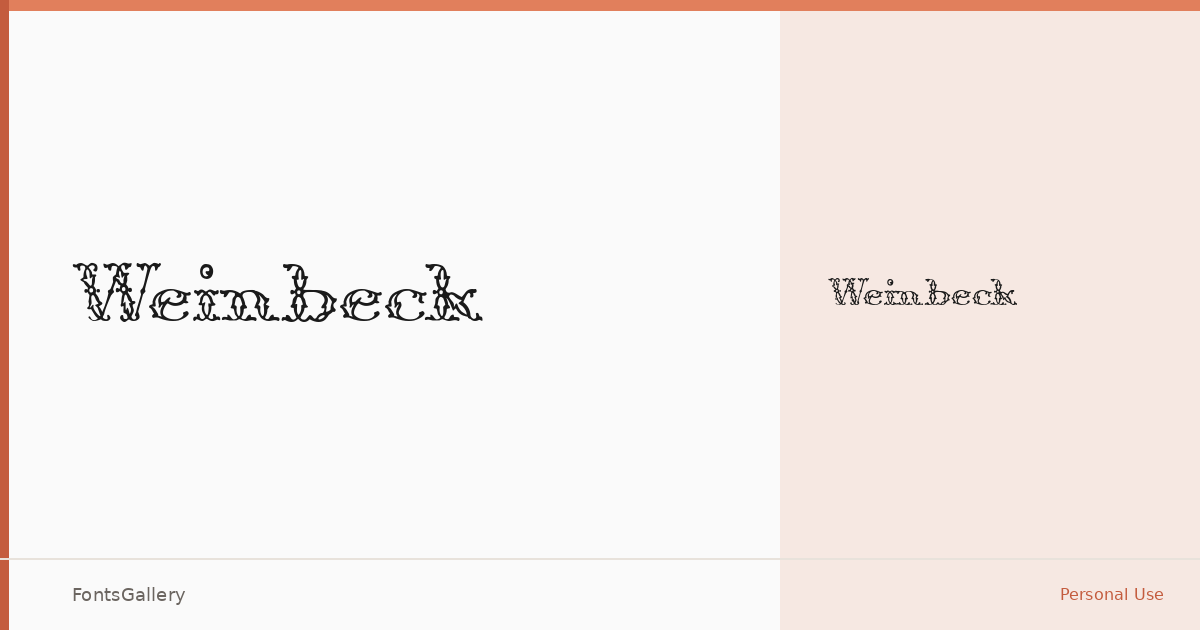 Weinbeck font family banner