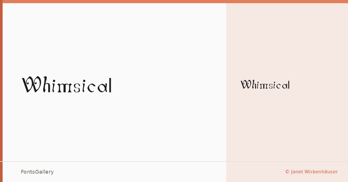 Whimsical font family banner