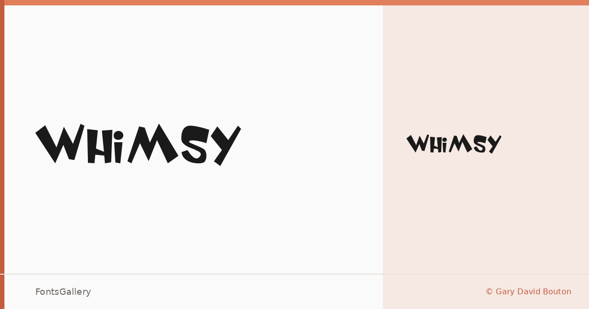 Whimsy font family banner
