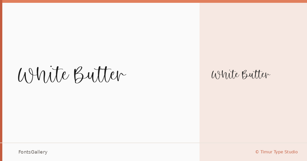 White Butter font family banner