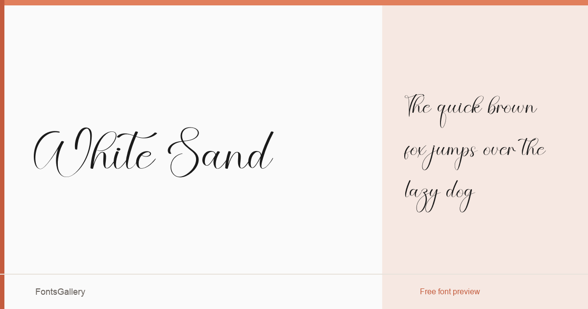 White Sand font family banner