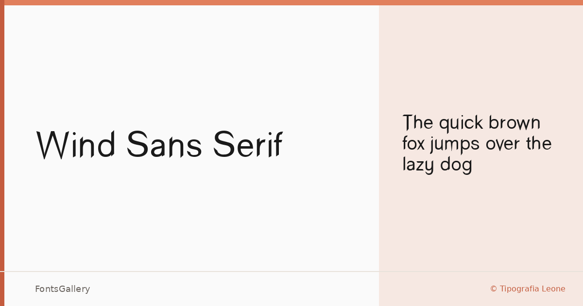 Wind Sans Serif font family banner