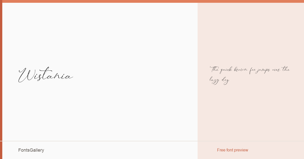 Wistania font family banner