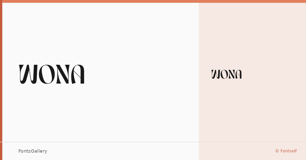 WONA font family banner